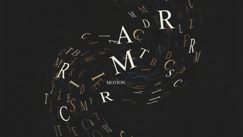 A really nice typographical layout with letters in motion
